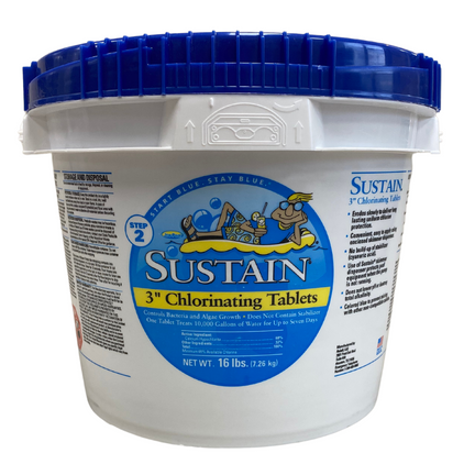 Sustain 3-inch Blue Chlorinating Tablets 16LB